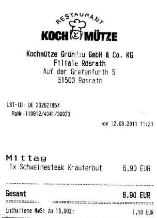 dtrt Hffner Kochmtze Restaurant